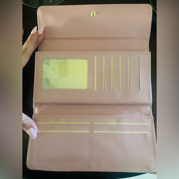 Pink Long Wallet-Vegan Leather - Picture 5 of 7